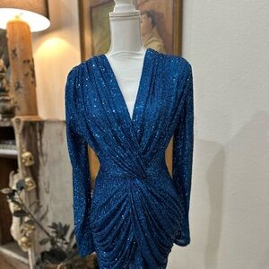 Wolf and Badger Jennifer Brilliant Blue Dress